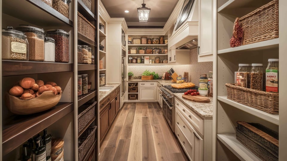 Wolfe Construction - West Tennessee - Home Builder &amp; Remodeler - Kitchen design layouts - walk in pantry