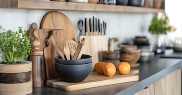 Up close of ktichen utensils - Wolfe Construction - West Tennessee - Home Builder & Remodeler - Ktichen Remodel Timeline